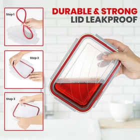 Utopia Kitchen 1200ml rectangular container ideal for larger meals and organized prep.