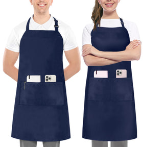 Utopia Kitchen 2 Pack Bib Apron with adjustable neck for comfortable fit during cooking.
