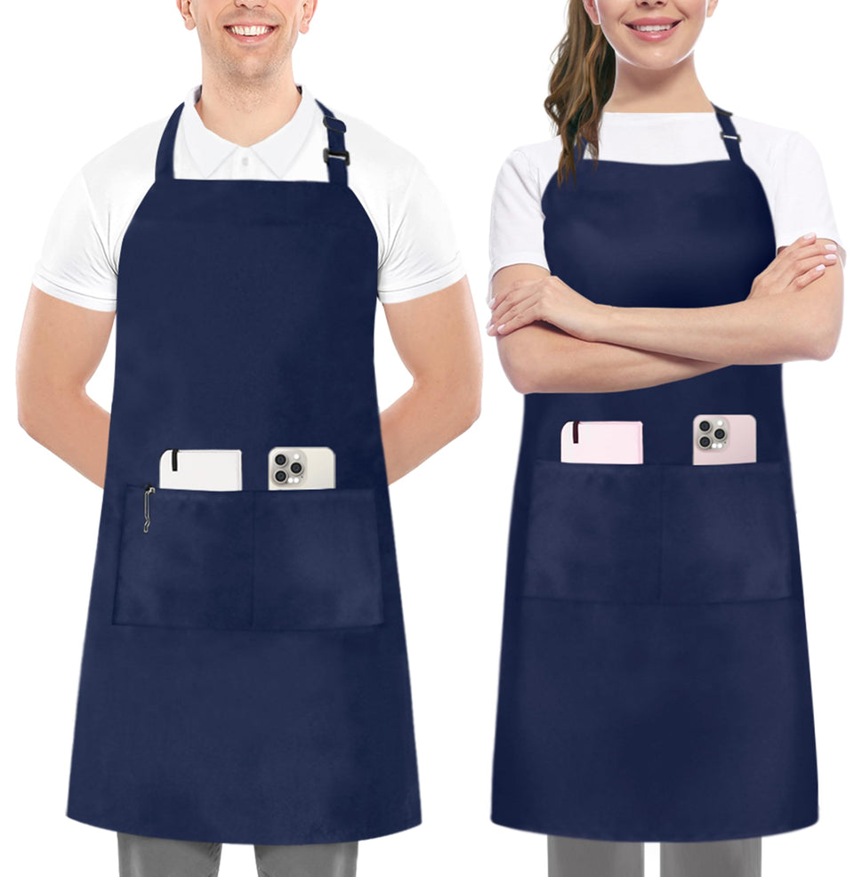 Utopia Kitchen 2 Pack Bib Apron with adjustable neck for comfortable fit during cooking.