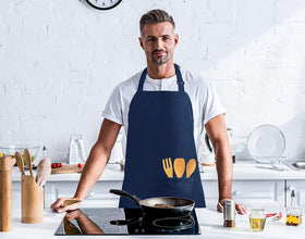Utopia Kitchen 2-pack Bib Apron shown folded and ready to use.