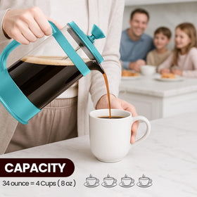 Utopia Kitchen 34oz capacity ready for multiple cups of coffee or tea