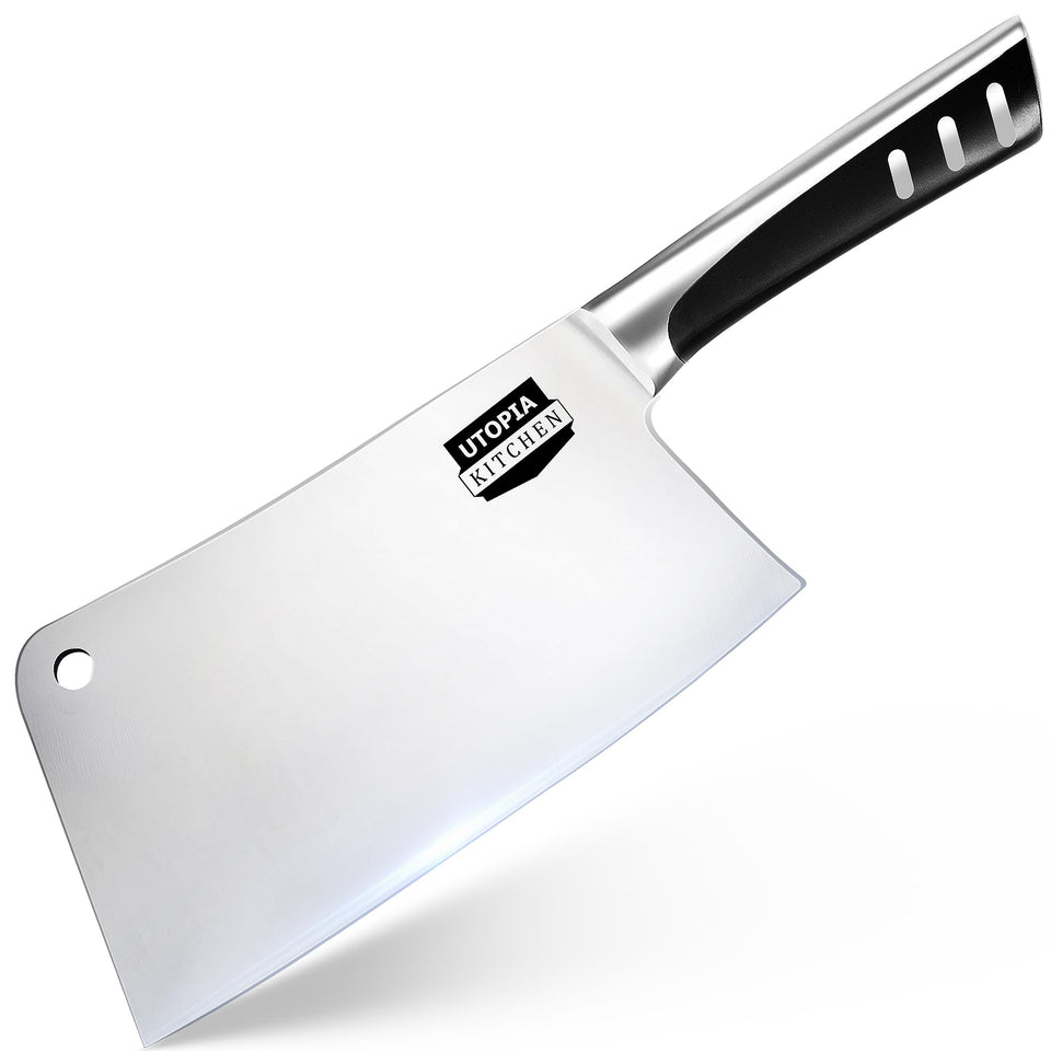 Utopia Kitchen 7-inch cleaver knife in stainless steel suitable for versatile chopping