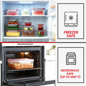 Utopia Kitchen airtight snap-on lids prevent leaks during transport.