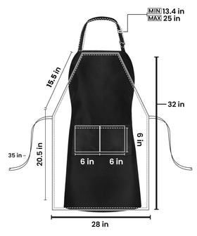 Utopia Kitchen bib apron with adjustable neck strap for a customizable fit