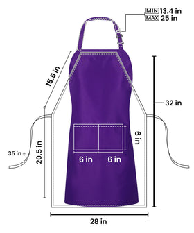 Utopia Kitchen bib apron adjustable-neck close-up showing secure fit.