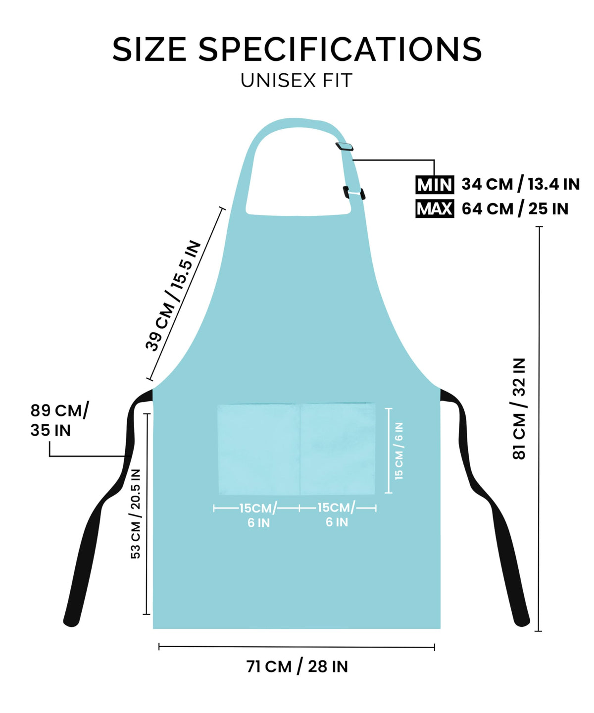 Utopia Kitchen bib apron front pockets design keeps tools within reach during cooking.