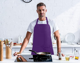 Utopia Kitchen bib apron durable edges designed for everyday use.