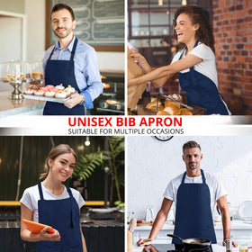 Utopia Kitchen Bib Apron durable edges resist fraying after washing.