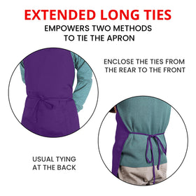 Utopia Kitchen easy-care bib apron ready for cold-water washing.