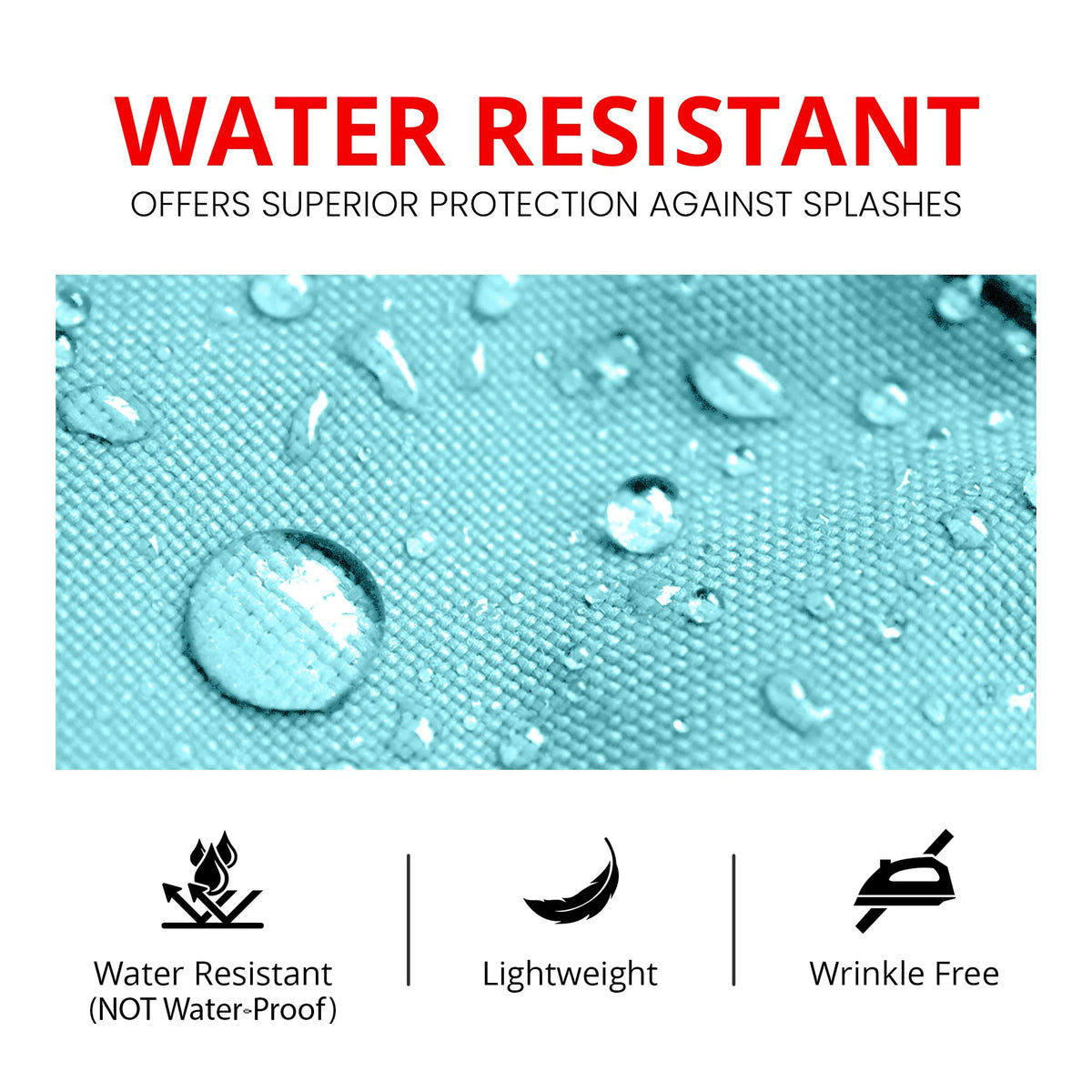 Utopia Kitchen bib apron water resistant surface helps protect clothing from spills.