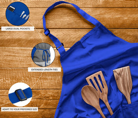 Utopia Kitchen front pocket apron ideal for tools, phones, and notes.