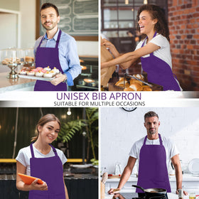Utopia Kitchen bib apron water and oil resistant protects clothes from splashes.