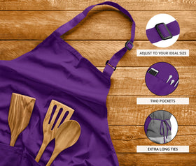 Utopia Kitchen bib apron wrinkle-free fabric stays neat through busy days.