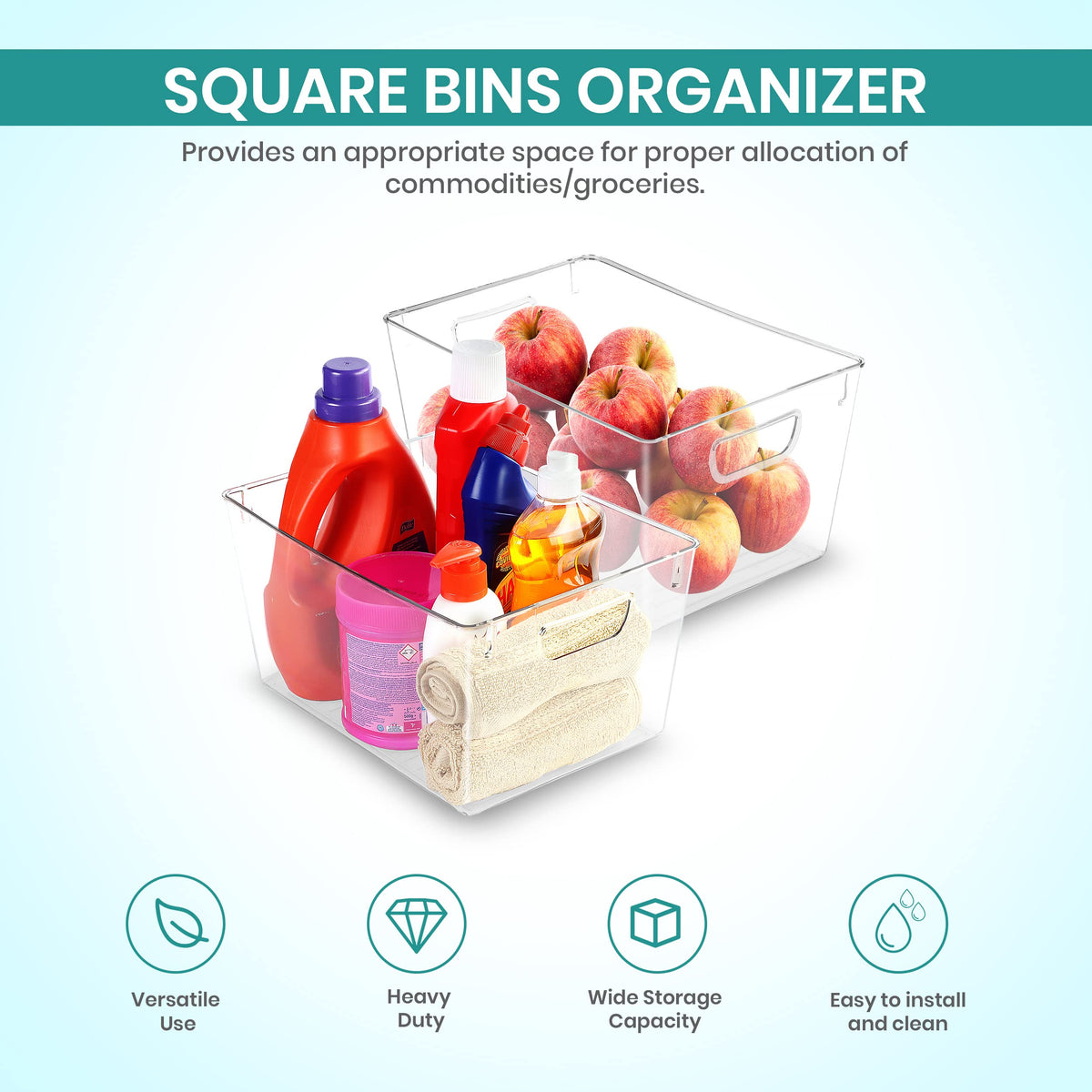 Utopia Kitchen BPA-free fridge organizer for durable, safe refrigerator storage.