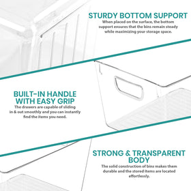 Utopia Kitchen built-in-handle storage bin enables easy lifting and transport.
