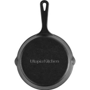 Utopia Kitchen cast iron pan care and cleaning guidance for maintenance