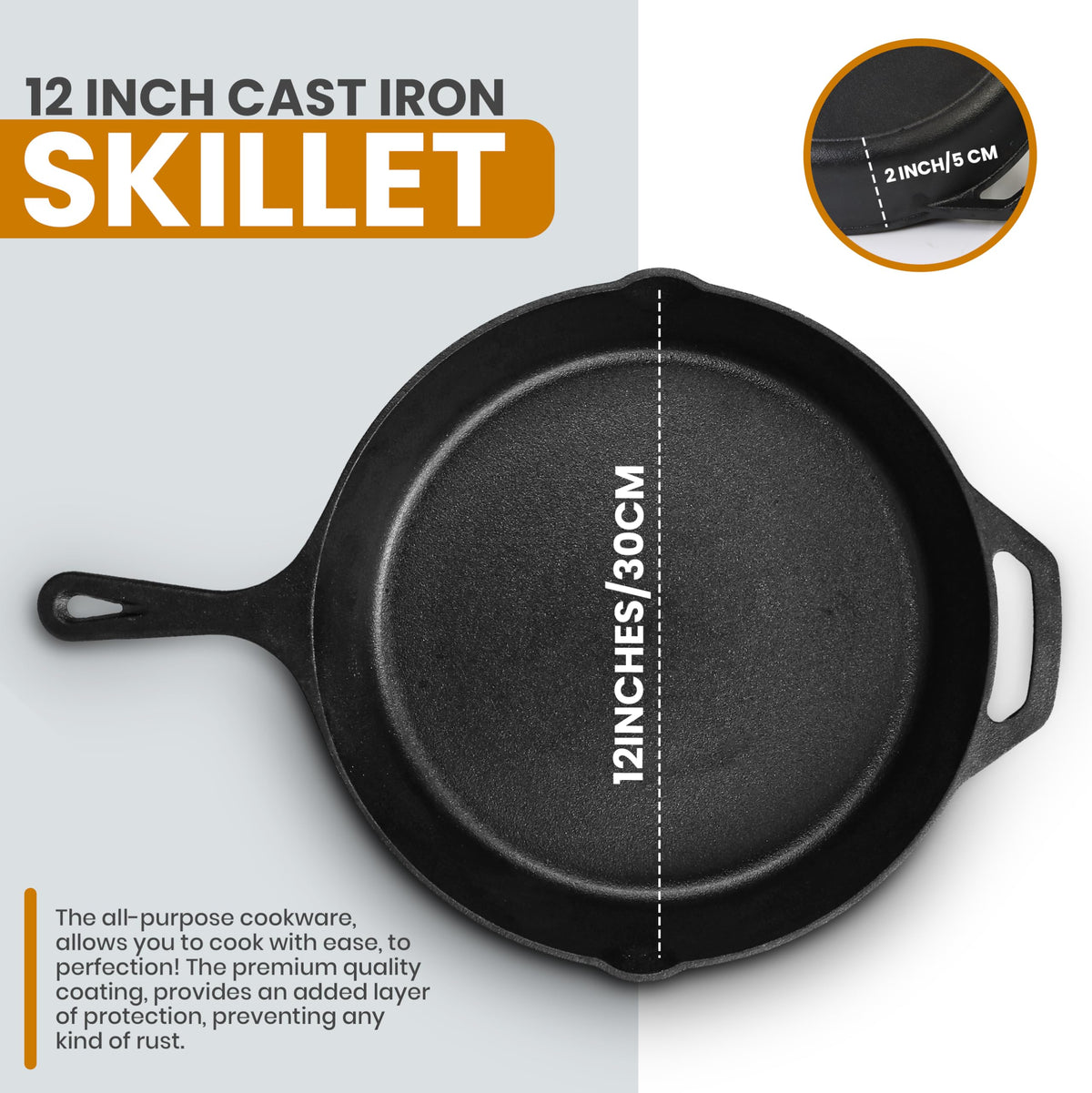 Utopia Kitchen cast iron skillet first use delivers natural non-stick performance