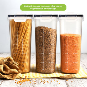 Utopia Kitchen cereal containers 4L set—label stickers and chalk marker for easy labeling