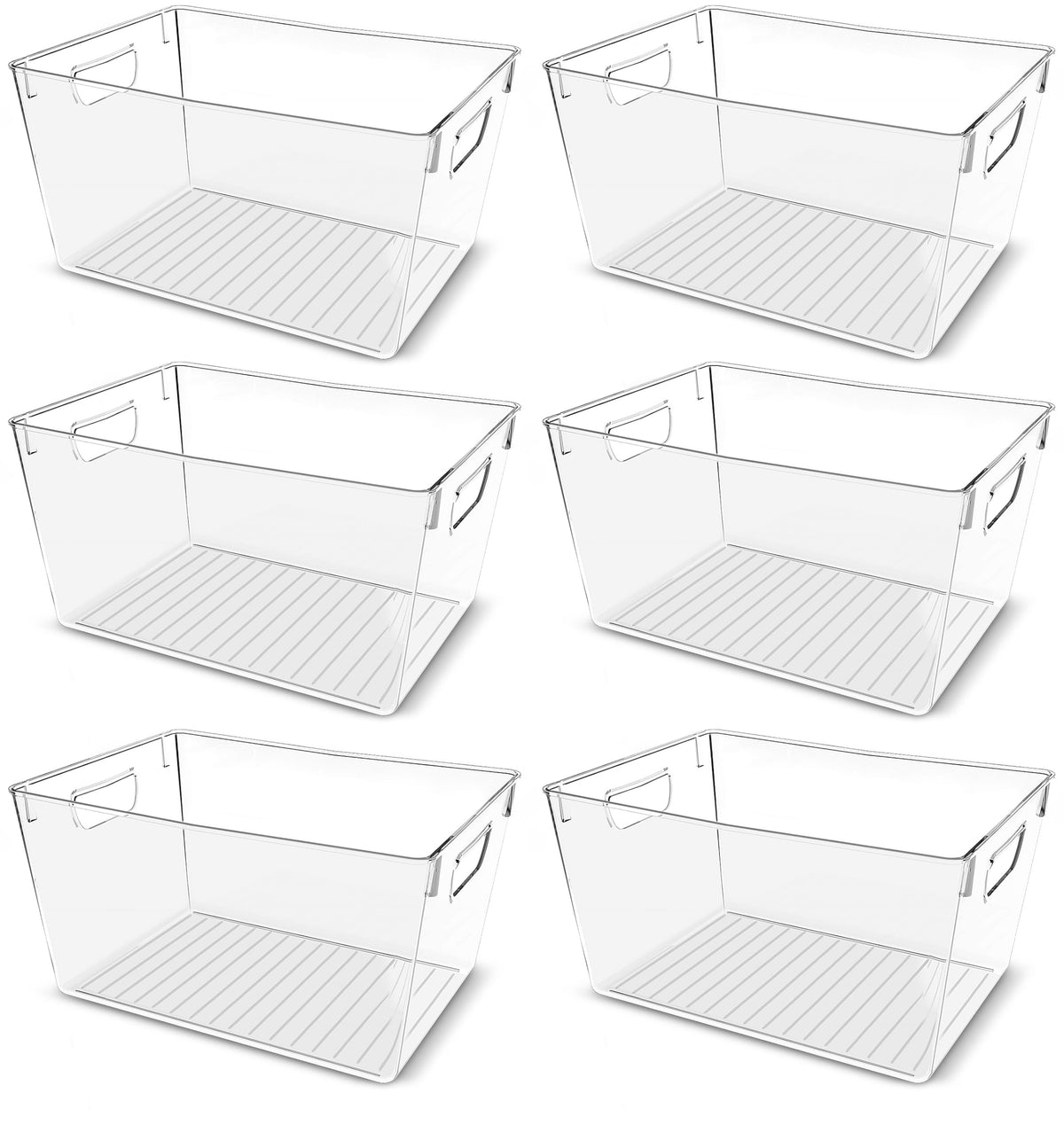 Utopia Kitchen clear organizer 6-pack for easy shelf visibility and quick access.