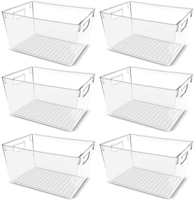 Utopia Kitchen clear organizer 6-pack for easy shelf visibility and quick access.