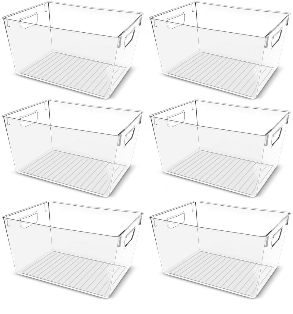 Utopia Kitchen clear organizer 6-pack for easy shelf visibility and quick access.