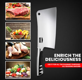 Utopia Kitchen cleaver for meat and vegetables, balanced and precise