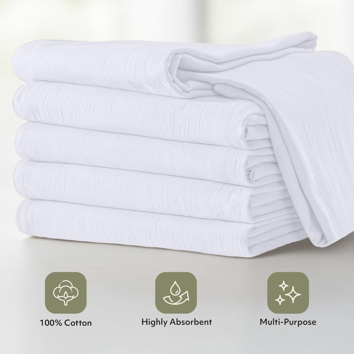 Large 28x28 towel from Utopia Kitchen used for drying dishes