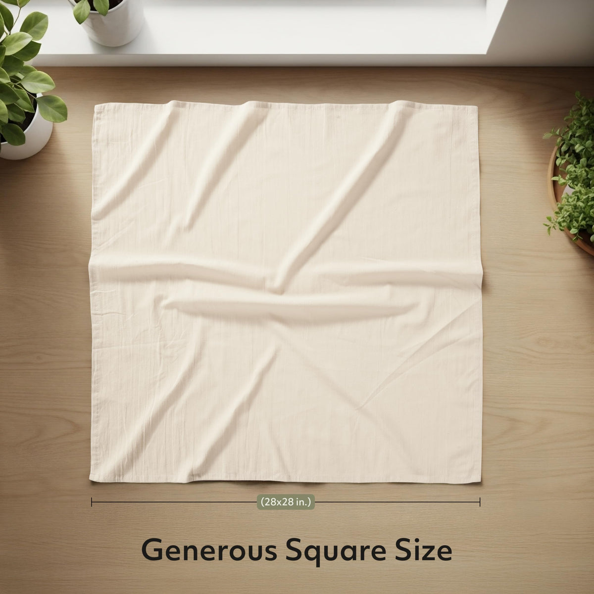 Utopia Kitchen flour sack towels in use for quick hands drying and surface cleaning.