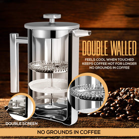 Utopia Kitchen four-layer filtration captures fine grounds for cleaner, smoother cups