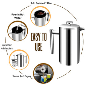 Utopia Kitchen four-layer filtration system for smoother coffee