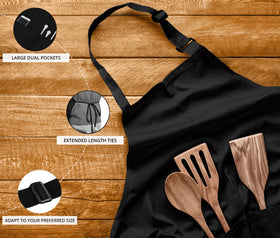 Utopia Kitchen front-pocket apron ideal for tools, phones, and recipes
