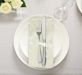 Utopia Kitchen hotel-quality napkins arranged for elegant banquet settings.