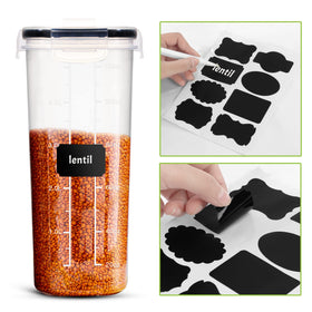 Utopia Kitchen labels and chalk marker speed quick content labeling.