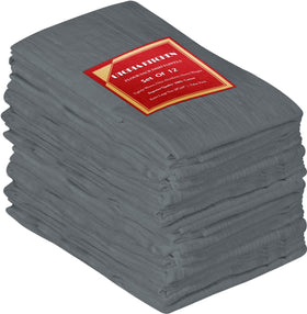 Utopia Kitchen light grey flour sack towels folded for quick drying tasks