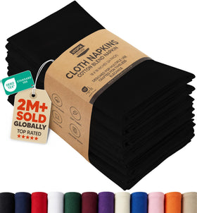 Utopia Kitchen napkins 12-pack displayed on a table setting for everyday meals.