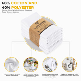 Detailed hem stitching on Utopia Kitchen napkin edge.