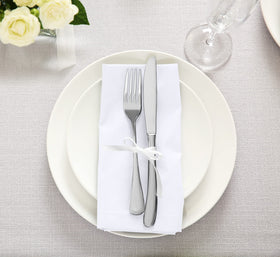 Utopia Kitchen napkins are machine washable in cold water to maintain color.
