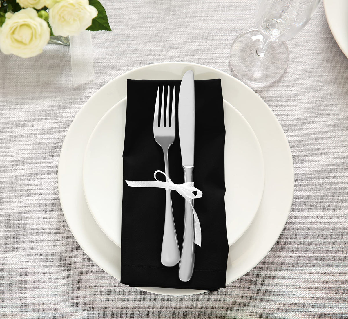 Utopia Kitchen wedding-reception napkins offer reusable elegance for guests.