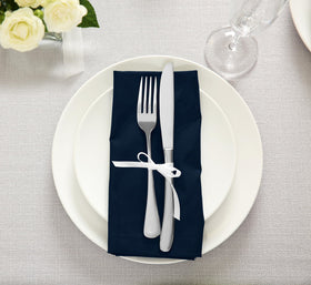 Napkins on banquet table for refined home dining and events