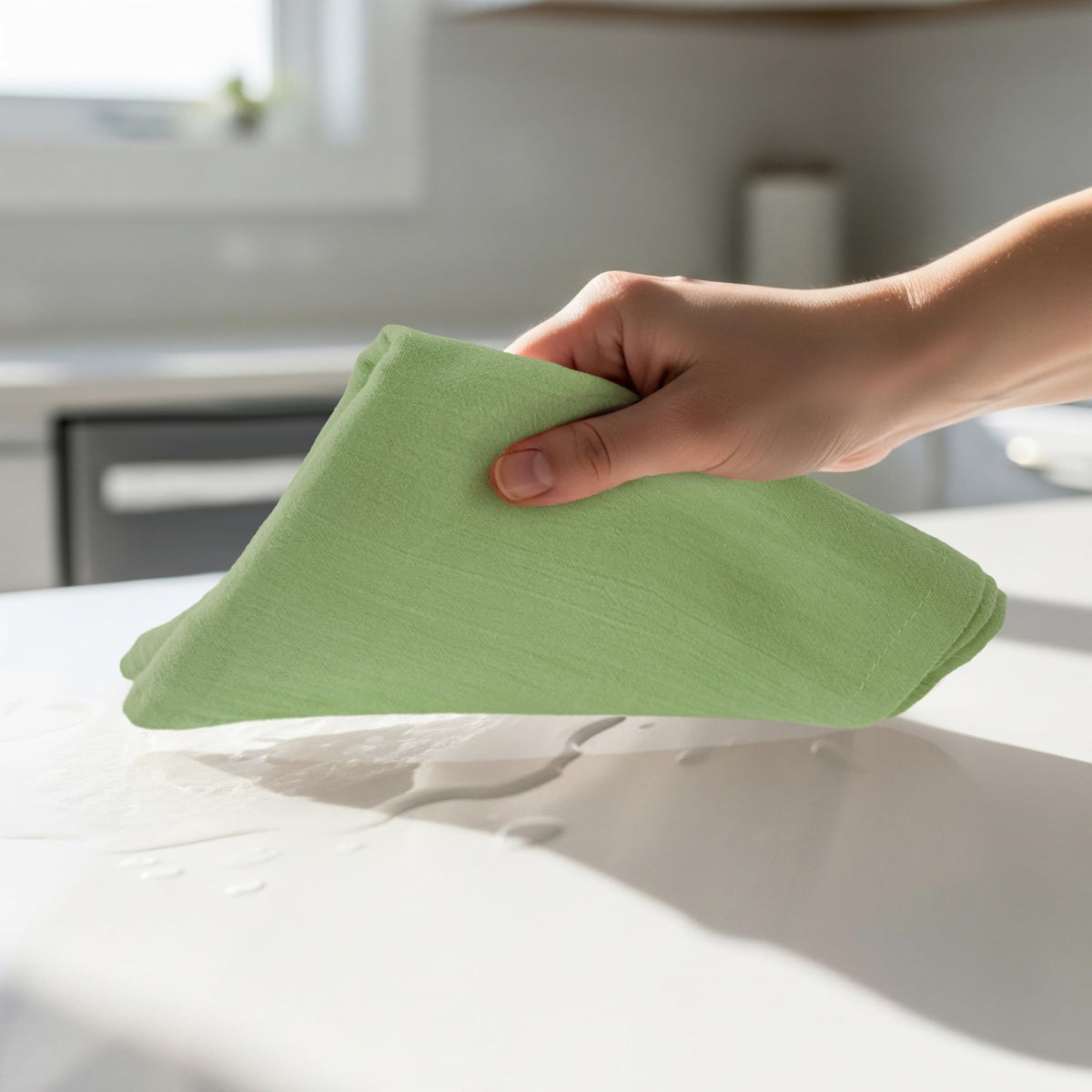Utopia Kitchen reusable towels reduce paper waste in daily cleaning routines