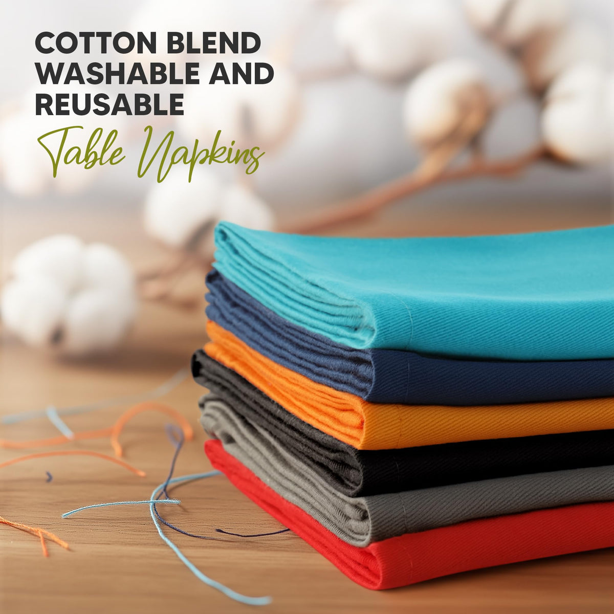 Utopia Kitchen poly-cotton blend napkins offer soft, absorbent performance