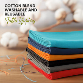 Utopia Kitchen poly-cotton blend napkins offer soft, absorbent performance