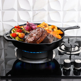 Utopia Kitchen pre-seasoned skillet with vegetable oil coating ready to use