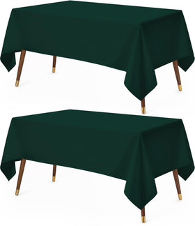 Utopia Kitchen rectangle table cloth 60x102 green on table for elegant dining