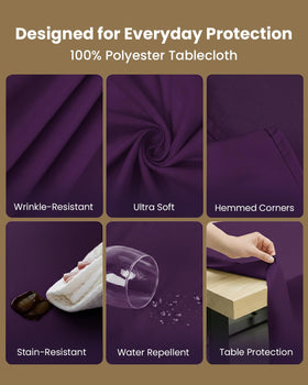 Utopia Kitchen stain-resistant surface protects the table during sauces and spills.