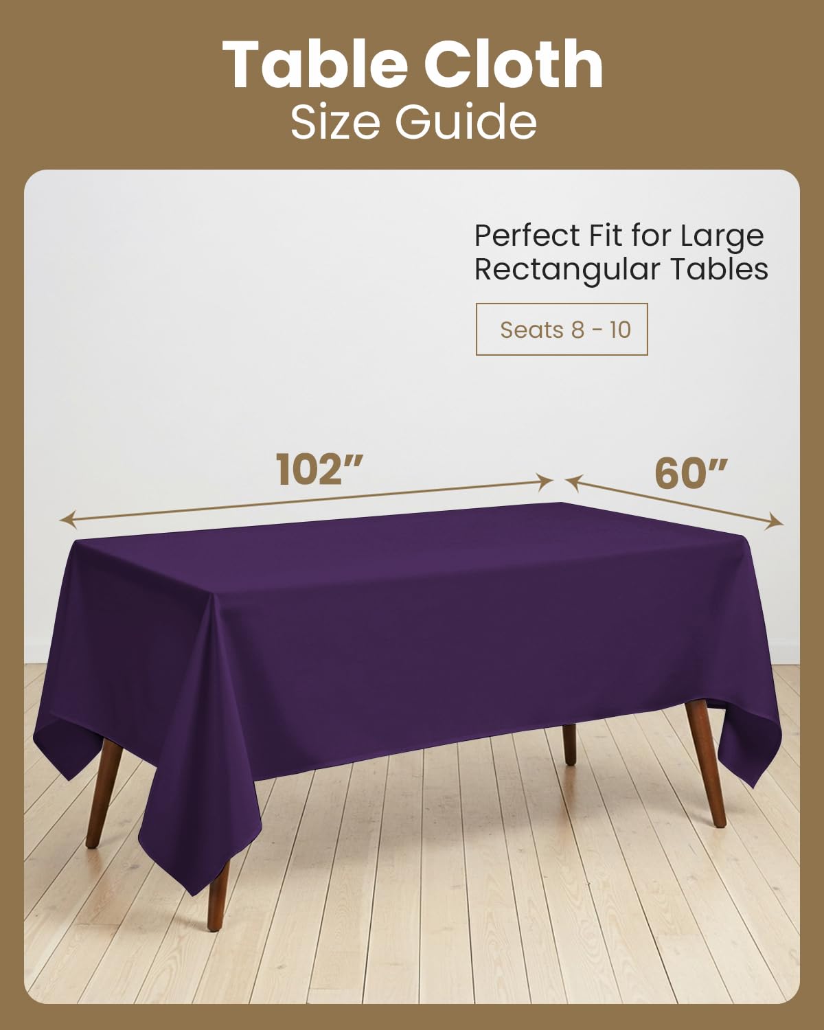 Utopia Kitchen wrinkle-free finish keeps tabletops neat throughout a busy meal.