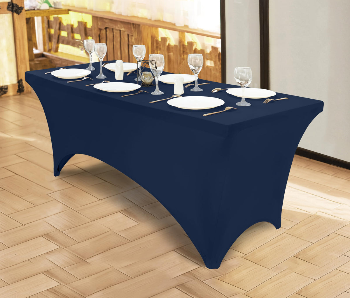 Utopia Kitchen rectangle 6ft tablecloth fitting a standard banquet table.