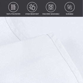 Utopia Kitchen round table cloth 90in white dining room aesthetic enhances décor.