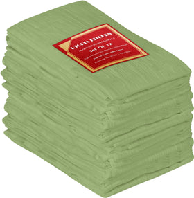 Utopia Kitchen Sage Green Flour Sack Towels Pack—twelve versatile towels for daily cleaning