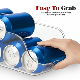 Utopia Kitchen clear 4-pack on countertop keeps cans visible and organized.